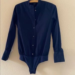 Jcrew navy blue long sleeve bodysuit